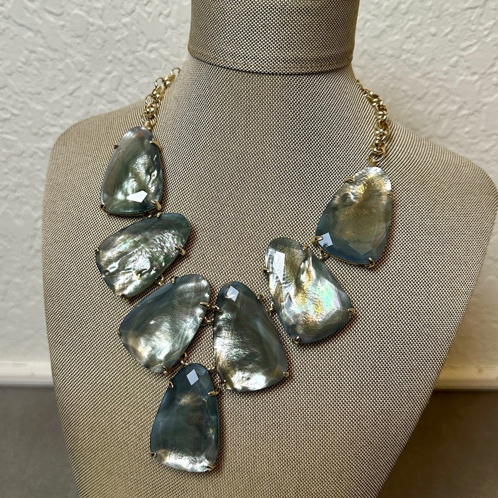 Kendra Scott Grey MOP Harlow Necklace